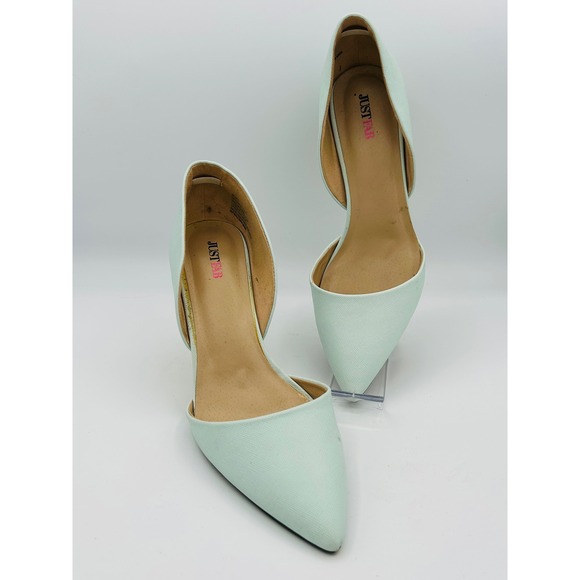 JustFab Heels Size 10 US Light Blue Pointed Toe Stiletto Women's Shoes - Picture 1 of 4